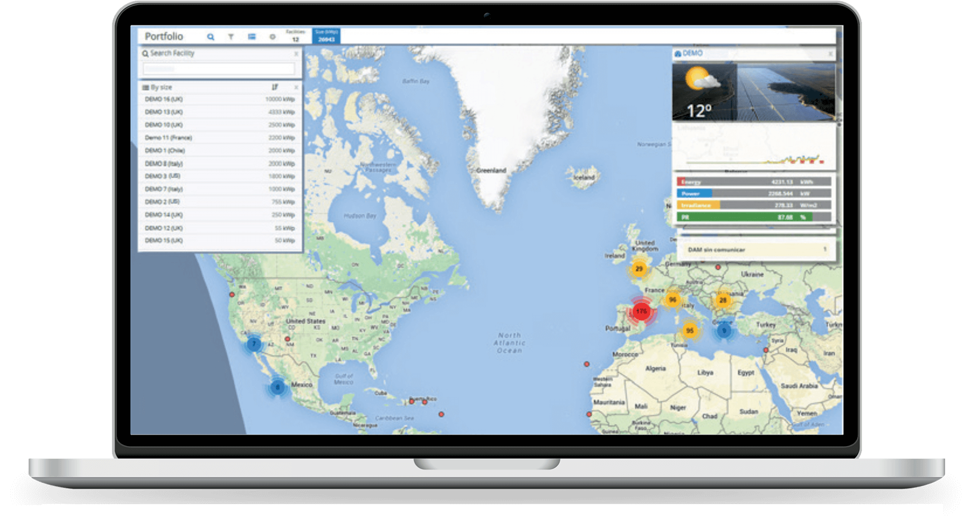 A monitor showing the GPM Portal software and the limitless portfolio expansion