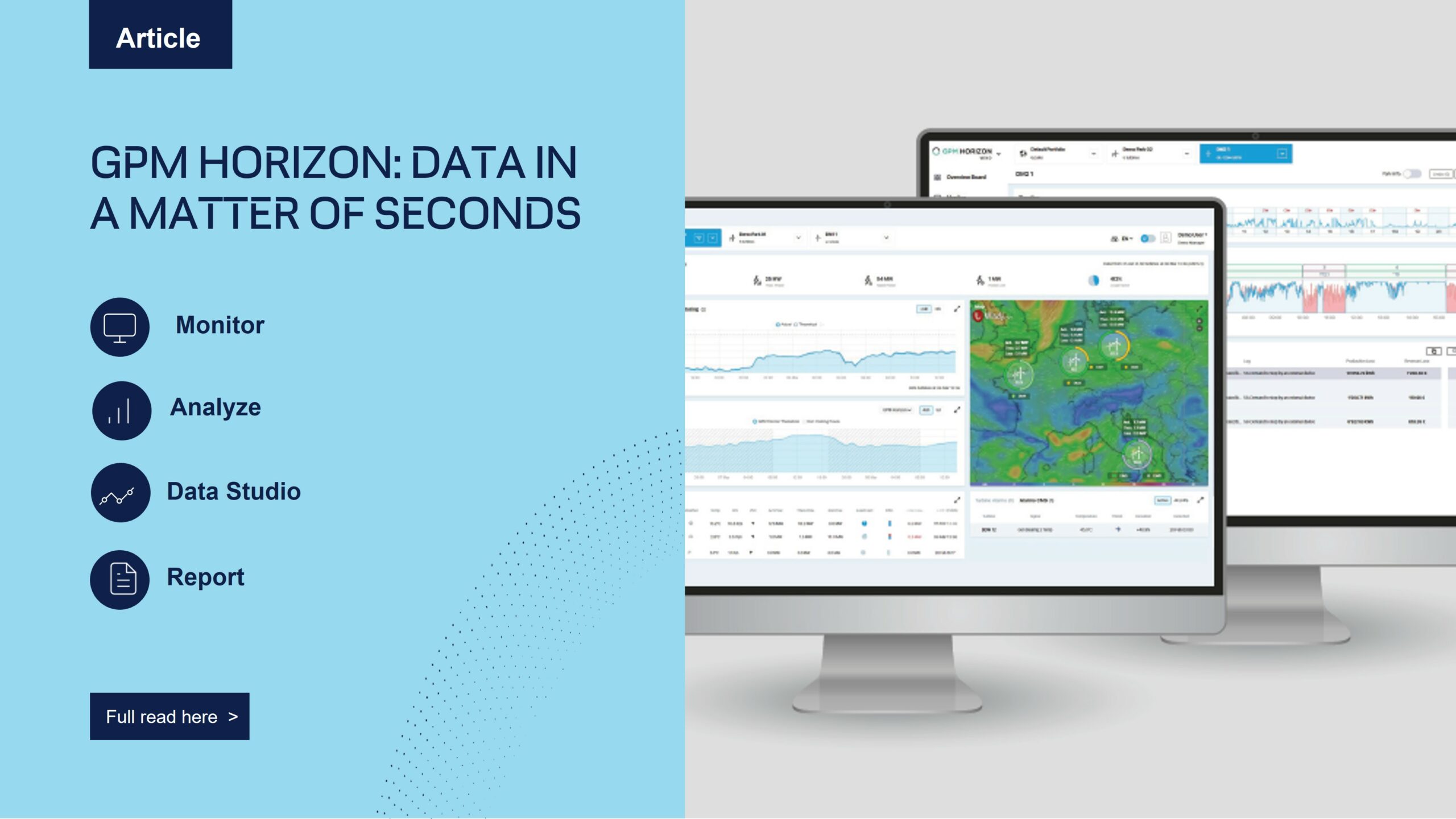 Renewable energy data in a matter of seconds:  GPM Horizon