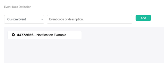 Custom Events → flexible events set up by the user on GPM Horizon with the help of its feature: Event Notifications and Custom Events
