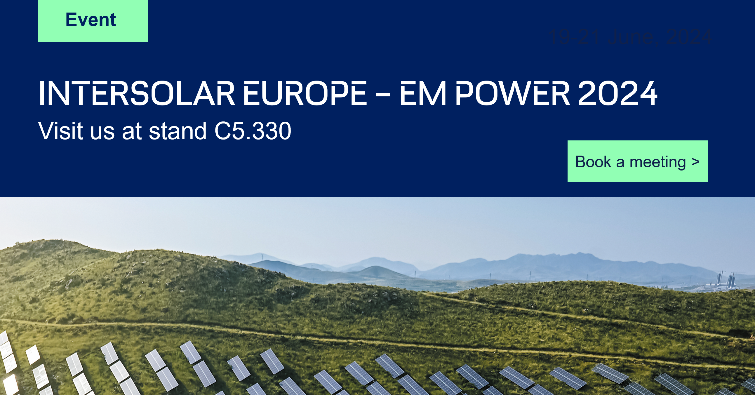 GreenPowerMonitor will attend Intersolar and EM Power in Munich, Germany on 19-21 June 2024.
