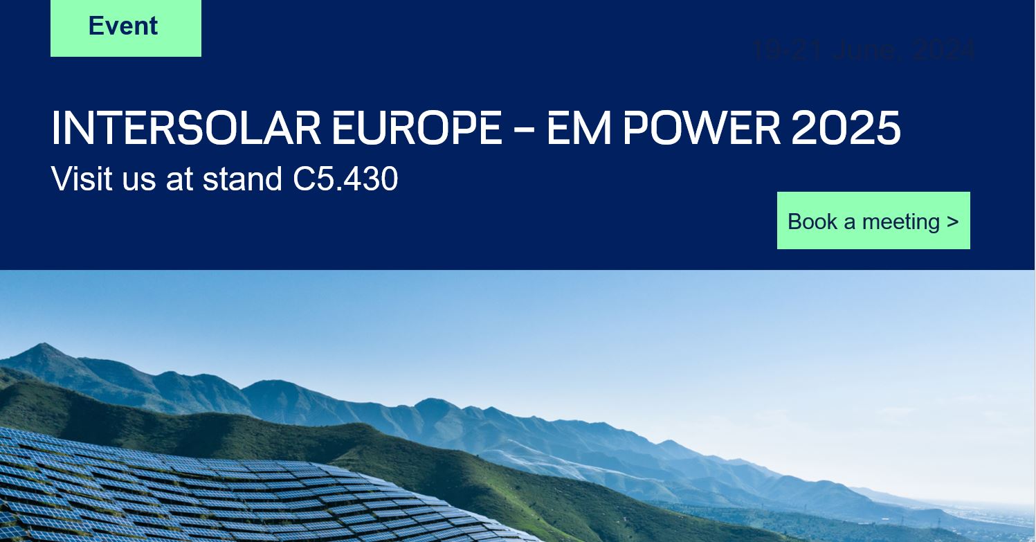 GreenPowerMonitor will attend Intersolar and EM Power in Munich, Germany on 7-9 May 2025.