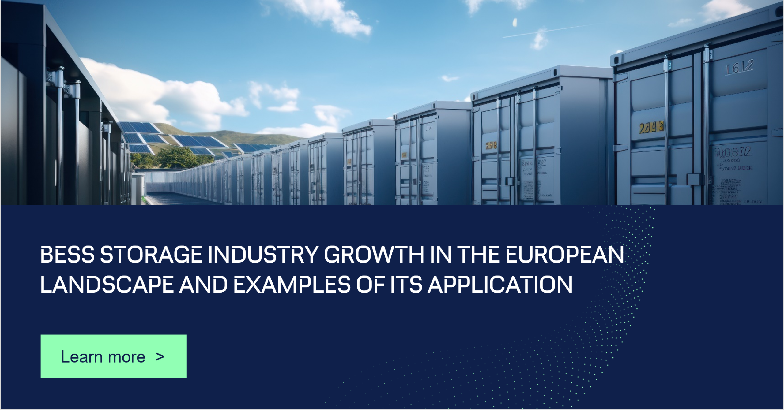 BESS Europe: storage industry growth and examples of its application 